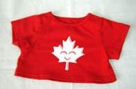 Canada Maple Leaf T-shirt Outfit Teddy Bear Clothes Fit 14" - 18" Build-a-bear, Vermont Teddy Bears, and Make Your Own Stuffed Animals