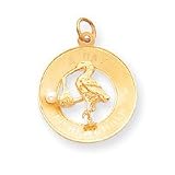 14k Stork in Disc A Day to Remember Pearl Charm