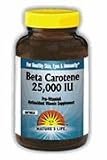Nature's Life Beta Carotene Softgels, 25,000 IU, 250 Count