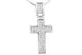 14K White Gold 0.50ct Cross Diamond Pendant