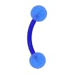BIOPLAST Blue GLOW in the DARK Eyebrow Ring