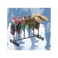 Heavy duty black cast iron welly rack stand