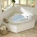 Jacuzzi BEL6060CCR4CH Black Bellavista Corner Salon Spa Bath with Chromatherapy - BEL6060CCR4CH