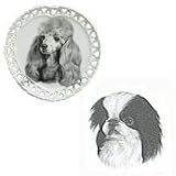 Japanese Chin Heart Shaped Plate, Porcelain by Rosalinde (8' diameter)