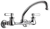 Tools & Hardware : Chicago Faucets 540-LDL9E1CP Wall Mounted Service Sink Faucet with Adjustable 7 1/4" - 8 3/8" Center