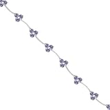 Tanzanite White Gold Wave Bracelet