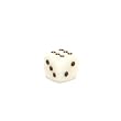 Mother of Pearl 12mm d6 White/black Pipped Dice