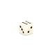 Mother of Pearl 12mm d6 White/black Pipped Dice