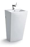 AURELIAN - Square Modern Pedestal Sink European Italian Designer Small Sink Small Bathroom