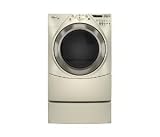 Whirlpool Duet WGD9400ST 27' Gas Dryer with 7.0 cu. ft. Capacity, 10 Cycles, 5 Temperature Options, AccelerCare Drying System and Interior Drum Light: Bisque with Gold Metallic Accents