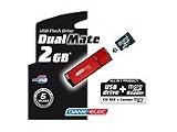 Dane-Elec Dual Mate - Lecteur de carte ( microSD ) - flash : intégré(e) - 2 Go - Hi-Speed USB