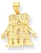 2 Boys (Twins) Charm, Yellow Gold