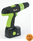 Kawasaki 840107 Black 18 Volt 1 Speed 20piece Cordless Drill