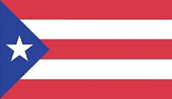 Valley Forge Nylon Puerto Rico National Flag, measures 3-Foot x 5-Foot