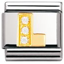 Nomination Comp. Classic BUCHST. Edelstahl, 18K-Gold und Cubic Zirc. (L) 030301 Preisvergleich