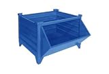 All Welded Steel Container Hopper Front Blue
