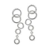 .925 Silver & CZ Bubble Earrings