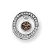 14k White Gold White and Champagne Diamond Pendant