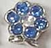 Clearly Charming September Daisy Birthstone Heart Locket Charm Flower Theme