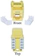 CAT6 Keystone Insert Jack, Yellow