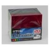 TDK Multi Colored - Storage CD slim jewel case (pack of 20 )