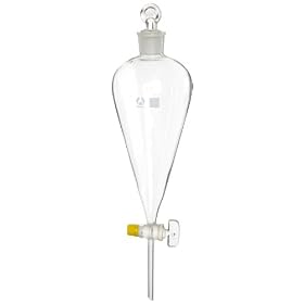 American Educational 7-990500 Bomex Glass Conical Separatory Funnel, 500mm Capacity, Ground Glass Stopper: Industrial &amp; Scientific