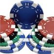 50 Dice Striped 11.5 gram Poker Chips, Choose from 9 colors