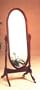 Cherry Finish Wood Cheval Floor Mirror