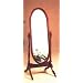 Cherry Finish Wood Cheval Floor Mirror