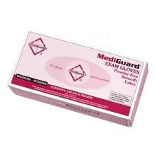 MediGuard Disposable Latex Exam Gloves, Powder-Free, Size Small, Case of 10/100s (1000 ct)