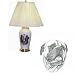Porcelain Lamp with Bull Mastiff