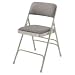 National Public Seating 2300 Series Steel Frame Upholstered Premium Fabric Seat and Back Folding Chair with Triple Brace, 480 lbs Capacity, Imperial Blue/Char-Blue (Carton of 4)