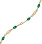 Emerald & Diamond Fashion Bracelet in 10K Yellow Gold