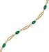 Jewelry : 10kt. Gold, Natural Emerald & Diamond Fashion Bracelet