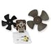 # C01670 4M987 Universal Bathroom Fan Replacement Electric Motor Kit with Fans 115 volts