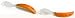 Thinkbaby BPA Free Fork and Spoon Set, Natural/Orange