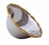 L'Objet Evoca Small Nickelplate Bowl, 24kt Gold Plated Bamboo Trim
