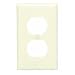 Leviton 82003 1-Gang Duplex Device Receptacle Wallplate, Standard Size, Thermoset, Device Mount, Almond