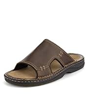 Blue Harbour Leather Open Toe Slip-On Mule Sandals