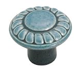 Clear Wash Ceramic Rope Knob 1-3/8 dia- Set of 4