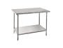 Advance Tabco 14-Gauge Stainless Steel Top - Flat Top w/ Undershelf - Model SS-244