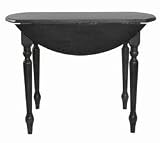40 Round Drop Leaf Table- Antique Black