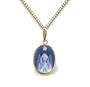 Genuine Agate Cameo & Diamond Angel Pendant