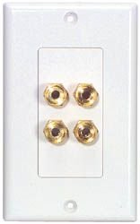 Dayton WP-4B Wallplate Four Banana/Binding Post