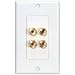 Dayton WP-4B Wallplate Four Banana/Binding Post