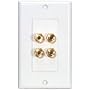 Dayton WP-4B Wallplate Four Banana/Binding Post