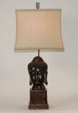 Bronze Buddha Head Table Lamp