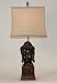 Bronze Buddha Head Table Lamp