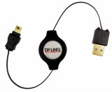 Retractable USB 2.0 A to Mini USB5 Cable