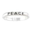 Narrow PEACE Stackable Band Ring in Sterling Silver in Sizes 5-10, #8109